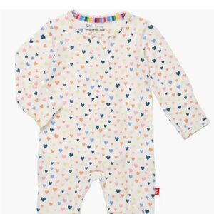 Magnetic Me Heart Print Baby Onesie